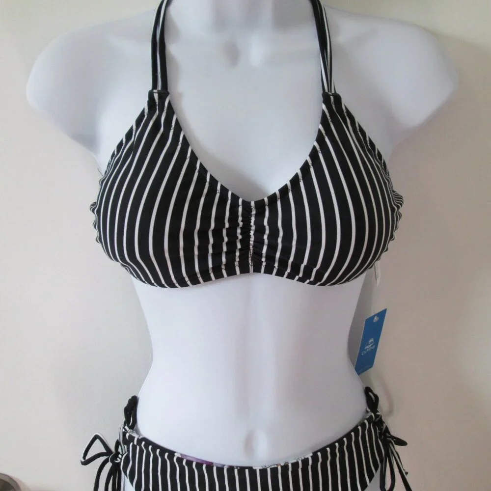 CUPSHE Bikini Set Back Braided Straps with Reversible Bottom Sz S NWT - Picture 8 of 12